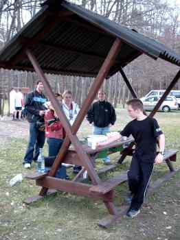 noch schnell einen Schluck